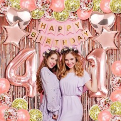 Rose Gold 41st Birthday Decorations For Her Party Decor Supplies