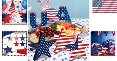 Durable Wooden Star Blocks – 3Pc Set for 4th of July, Labor Day & Memorial Day