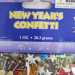 New Year’s Eve Confetti One Ounce Colorful Stars Wine Glass Cheers