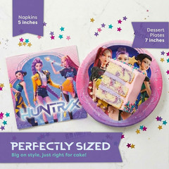 Kpop Plates and Napkins – 32 Pack | Dessert-Sized | Kpop Demon Hunters Birthday