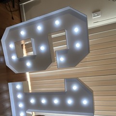 White LED Marquee Letters & Numbers Party Decorations, Plastic, Solid Pattern