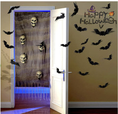 Halloween Bats Decoration PVC 3D Realistic Horror Bat Wall Decal Wall Sticker