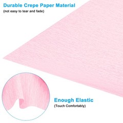 8.2ft Crepe Paper Roll, 2 Roll 20″ Width Paper Streamer Sheet, Dark Pink
