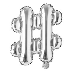 16″ inch multicolor Alphabet Letter symbol & @ # Balloons Aluminum Hanging Fo…