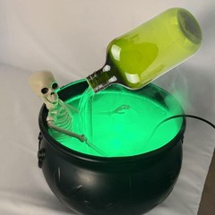 Halloween Witchcauldron with Led Light & Fog Mist Maker Skeleton Decor US