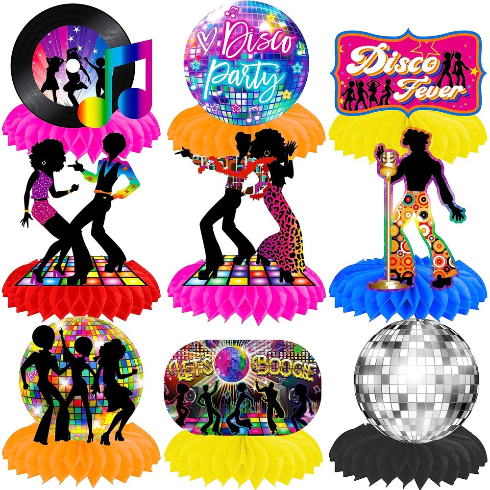 10Pcs 70s Disco Honeycomb Centerpieces Disco Fever Party Decorations Dancing …