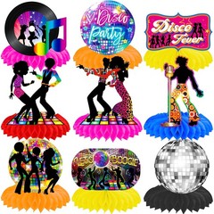 10Pcs 70s Disco Honeycomb Centerpieces Disco Fever Party Decorations Dancing …