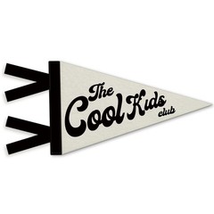 Playroom Decor, the Cool Kids Club Wall Felt Pennants Banners Flags, Black Pr…