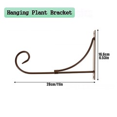 For Outdoor Hanging Basket Support for Concrete Posts Carbon Steel Black Copper