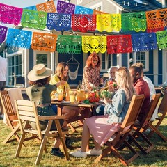 36 FT Cinco De Mayo Decorations – 2 Pack Mexican Fiesta Banner String Flags