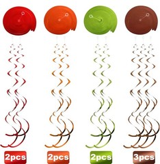 30 Pack Camping Party Decorations Banner Hanging Swirl Foil Ceiling Streams