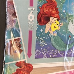 Disney PRINCESS Ariel Mermaid HAPPY BIRTHDAY party GIANT BACKDROP DECORATING KIT