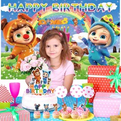 Dave and Ava Party Supplies Birthday Decorations Set Balloons Cake Topper Banner