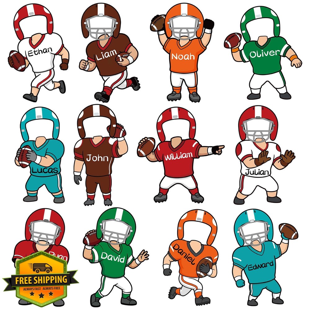 Fuutreo 60 pc Football Player Cutouts