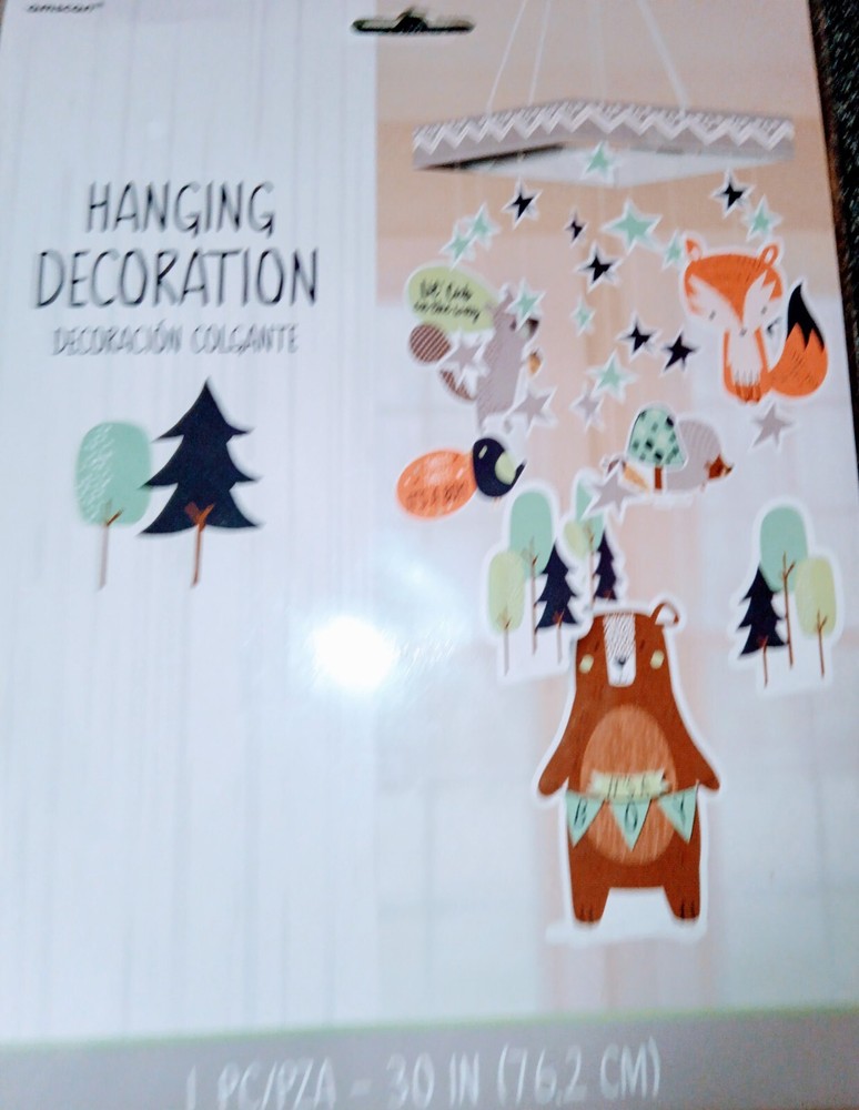 It’s a Boy Hanging Mobile Baby Shower 30″in Theme: Forest Friends Nature Animals