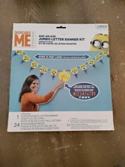 DESPICABLE ME Minion Fun JUMBO PENNANT BANNER KIT ~ Birthday Party Supplies
