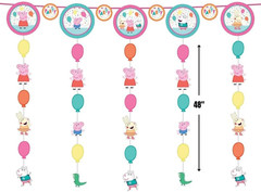 Peppa Pig Confetti Party Hanging String Decoration (48″) – Multicolor Cardboard