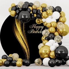 Shining Gold Sequins Round Backdrop Cover 6.5ft