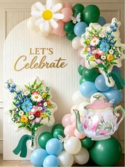 Wildflower Party Decoration,Daisy Floral Butterfly Wildflower Balloons for Wi…