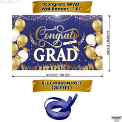 , Xtralarge Congrats Grad Banner – 72X44 Inch, Congratulations Banner | Graduati