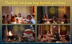 Timer Ramadan Eid Mubarak Decorations Window Lights 2 Pack 11.8 Inch Lantern …