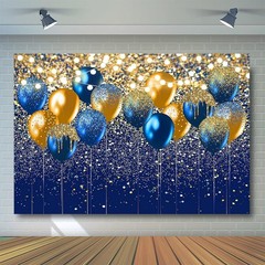 Royal Blue Glitter Backdrop for Birthday Wedding Prom Graduation Photography