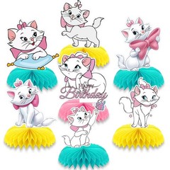 Marie Cat Honeycomb Centerpieces 3D Table Decorations Party Supplies