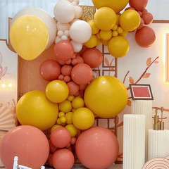 130Pcs Coral Red Balloons Different Sizes 18″ 12″ 10″ 5″ Pastel Red Latex Balloo