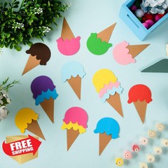 MixTeach Paper Ice Cream Cutouts 200pcs