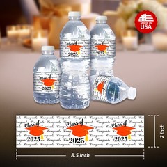 20 Yellow Graduation Cap Class of 2022 Water Bottle Labels Set of 20 Waterproof