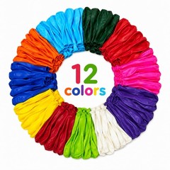 120 PCS Balloons Assorted Colors, 12 Inch Latex Balloons Bulk with 12 Bright …