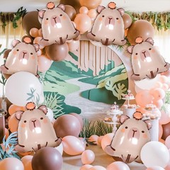 6 Pcs Capybara Balloons,24Inch Capybara Aluminum Foil Balloons for Baby Showe…