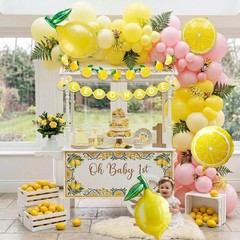 Lemonade Decorations Party Kit with Lemon Balloons and Lemonade Banner, Lemon…