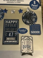 Amscan Add Any Age Boy Men Letter Number Banner Kit Birthday Party Decorations