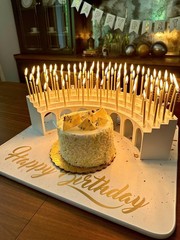 Celebration Stadium Tall Gold Birthday Candle 100 Pack,