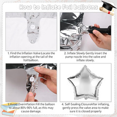 Congrats Grad Balloons, 2026 Silver Graduation Party Decorations 16 Inch Silver