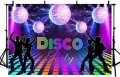 8x6ft The 80s Disco Party Backdrop for Hip Hop Rock Music Retro Flash Stage Back