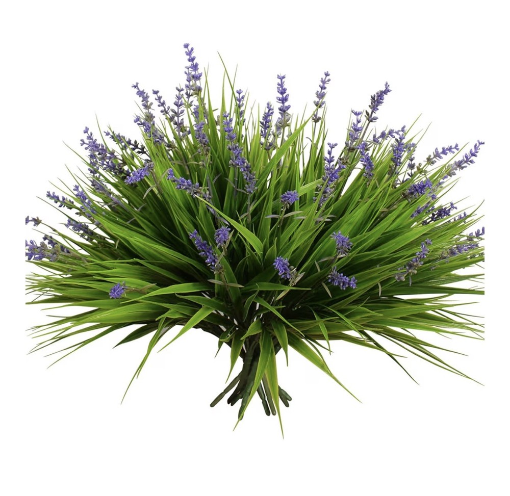 alyptus 12 Bundles Artificial Plants Outdoor Fake 14.1 In, Green and Purple