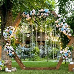 24 Pcs 39″ Clear Acrylic Crystal Garland Strands Beaded Chain for Wedding Decor
