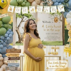 Classic Winnie Baby Shower Balloon Arch Kit Boy with Vintage Bear Baby theme …