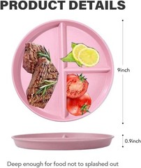 (5 Pack) Portion Control Plate for Balanced 9inch, Warm Series – 5PACK-9IN