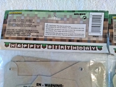 Brand New 2 Packs MINECRAFT Happy Birthday Party Banners 7.82 Feet Each