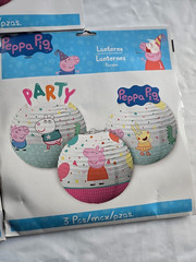 Peppa Pig Party Decor Paper Lanterns – 15 Pieces – NEW
