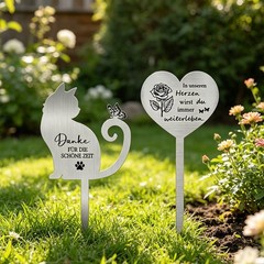 Stainless Steel Heart Commemorative Decoration for Cemetery Memorial Placement