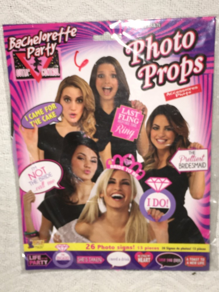Outta Control Bachelorette Party Photo Booth Props 126 Photo Signs New Sealed