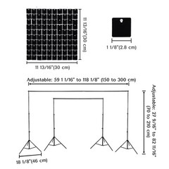 10×7 FT Shimmer Wall Backdrop with Stand 72 Pcs Panels Decor for Wedding Party