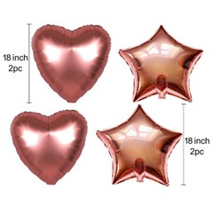 Designer Rose Gold 6th Happy Birthday Balloon Banner Party Decoration Supplies