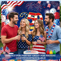 250Th Anniversary American Backdrop, 4Th of July Party Decorations,1776-2026 250