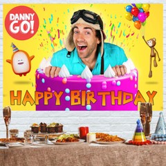 Danny Go Backdrop Kids Birthday Party Decoration Banner Background Vinyl 5x3ft