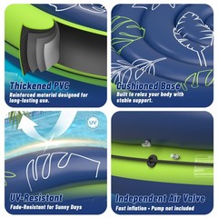 Pool Floats Adult, Inflatable Tanning Pool – Extra Large Pool Floats for Adul…